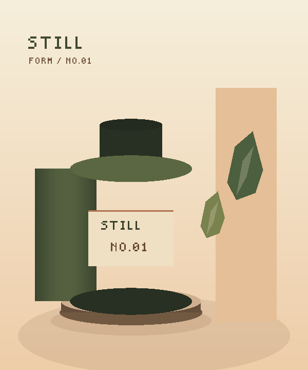 Original sample illustration: detail of an olive ceramic vessel